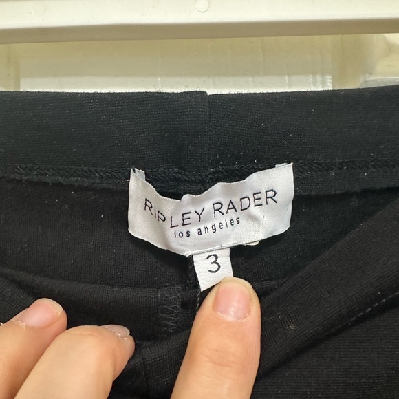 Ripley Rader  Los Angeles BLACK PONTE KNIT WIDE LEG PANT: CROPPED - Picture 8 of 8